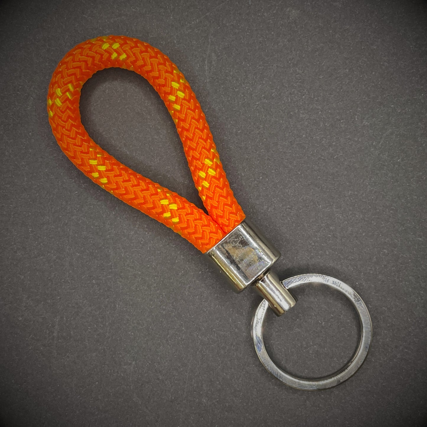 8mm Rope Swivel Keychain with Silver Fittings
