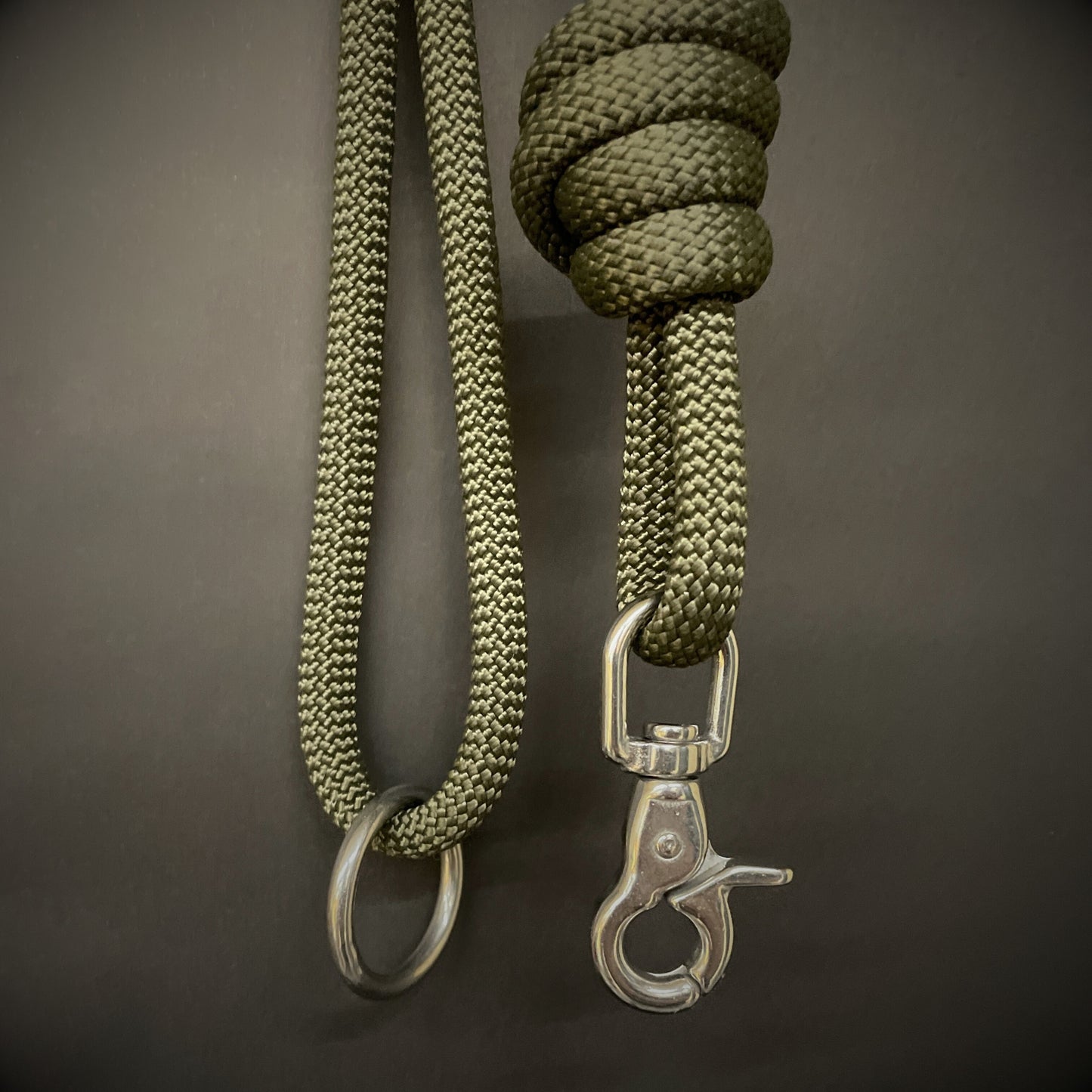 Knotted Dog Lead with Stainless Steel Lobster Clasp and 275 Wrap