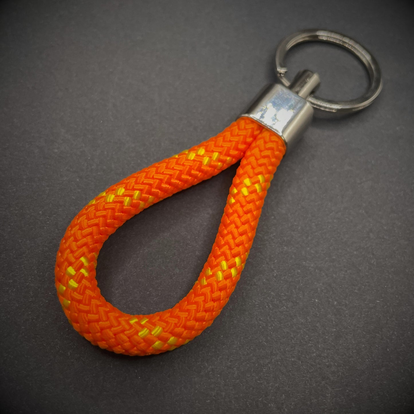 8mm Rope Swivel Keychain with Silver Fittings