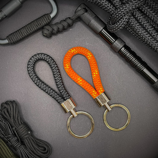 8mm Rope Swivel Keychain with Gold Fittings