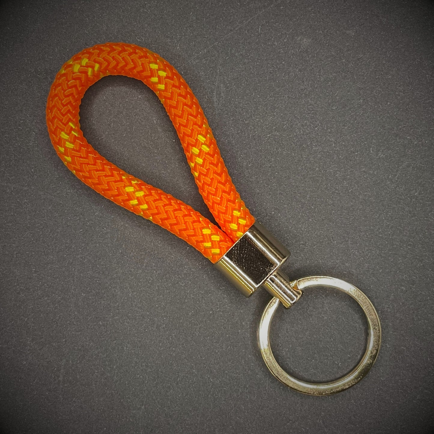 8mm Rope Swivel Keychain with Gold Fittings
