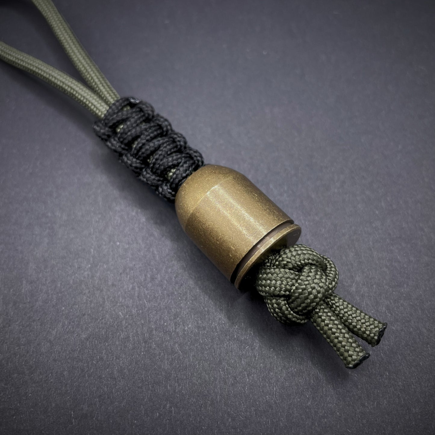 550 Paracord Knife Lanyard with Heavy Bullet EDC Bead | Style 10