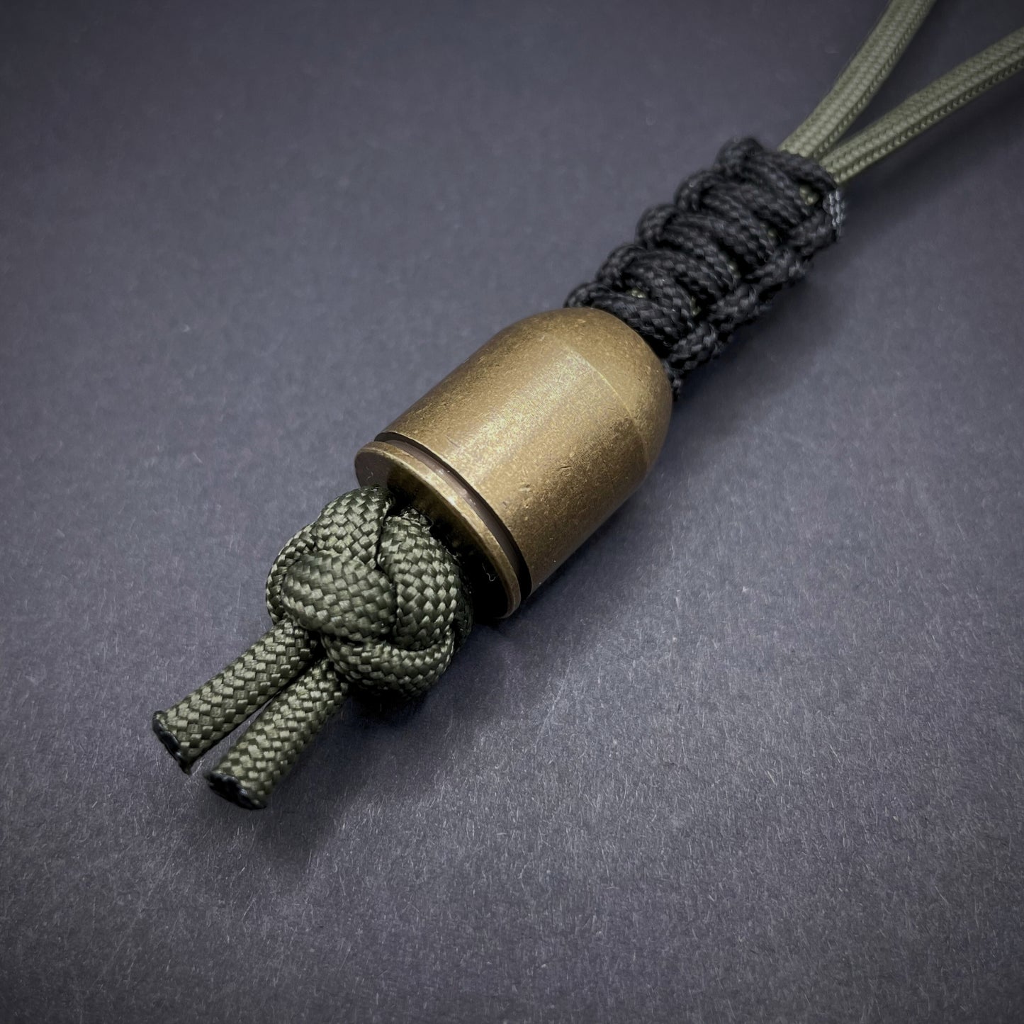 550 Paracord Knife Lanyard with Heavy Bullet EDC Bead | Style 10