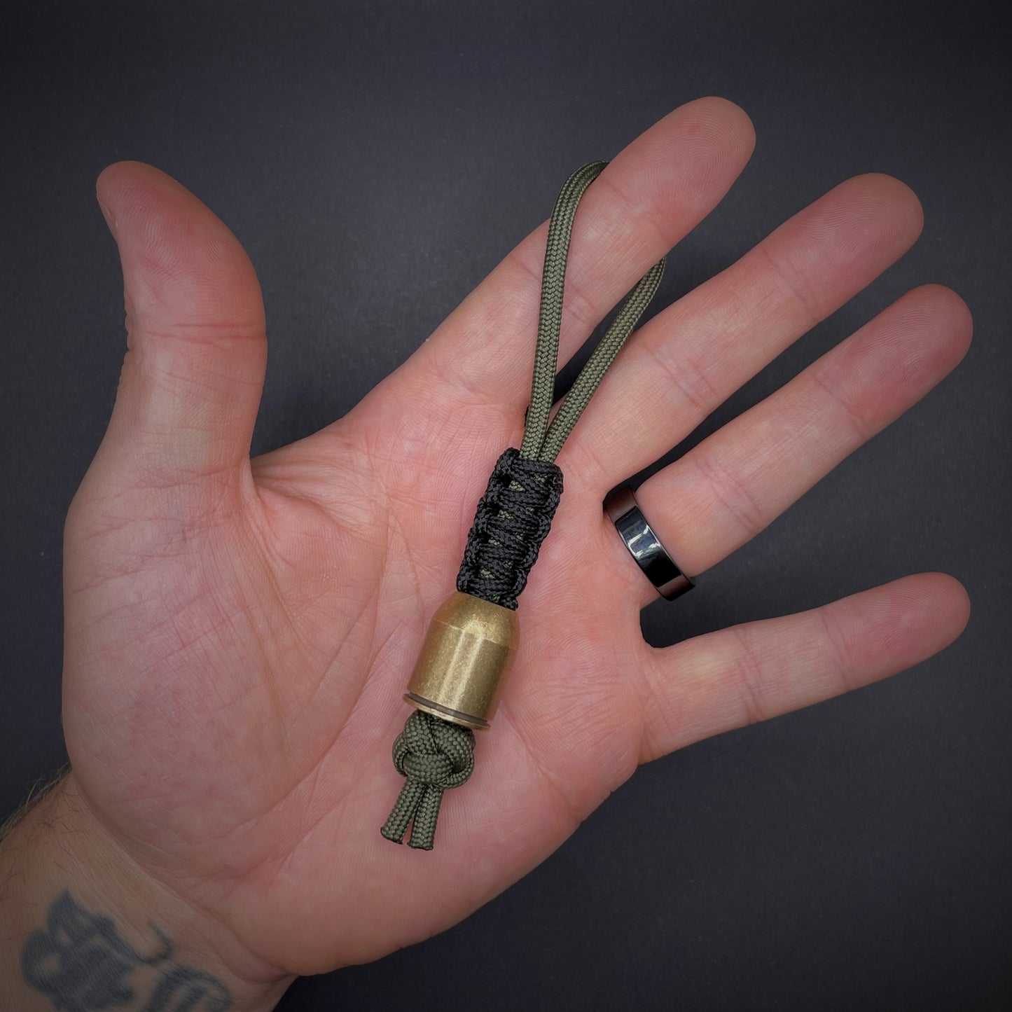 550 Paracord Knife Lanyard with Heavy Bullet EDC Bead | Style 10