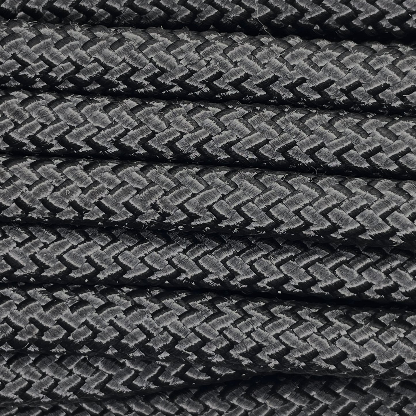 Close-up image of Black 8mm PPM Rope, showcasing the vibrant colour and texture of the material.
