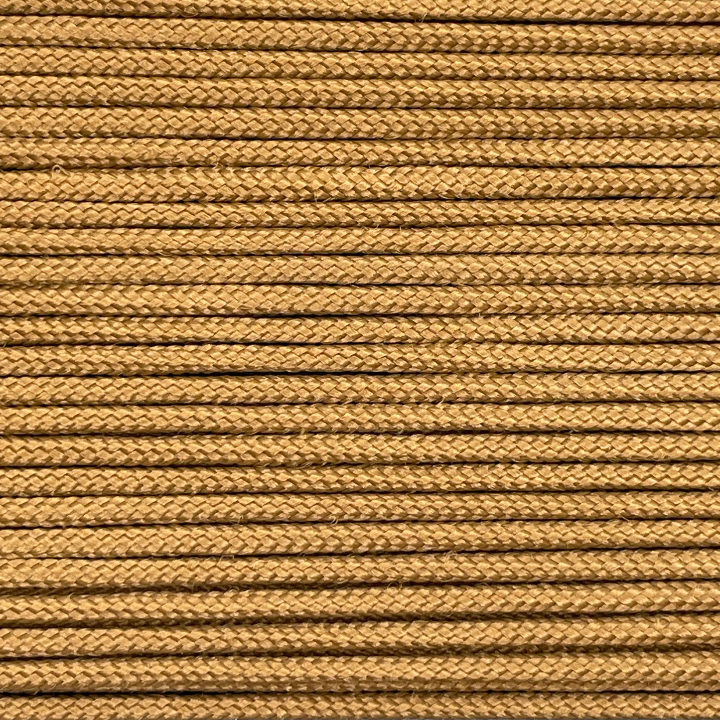 Close-up image of Brown 275 Paracord, showcasing the vibrant colour and texture of the material.