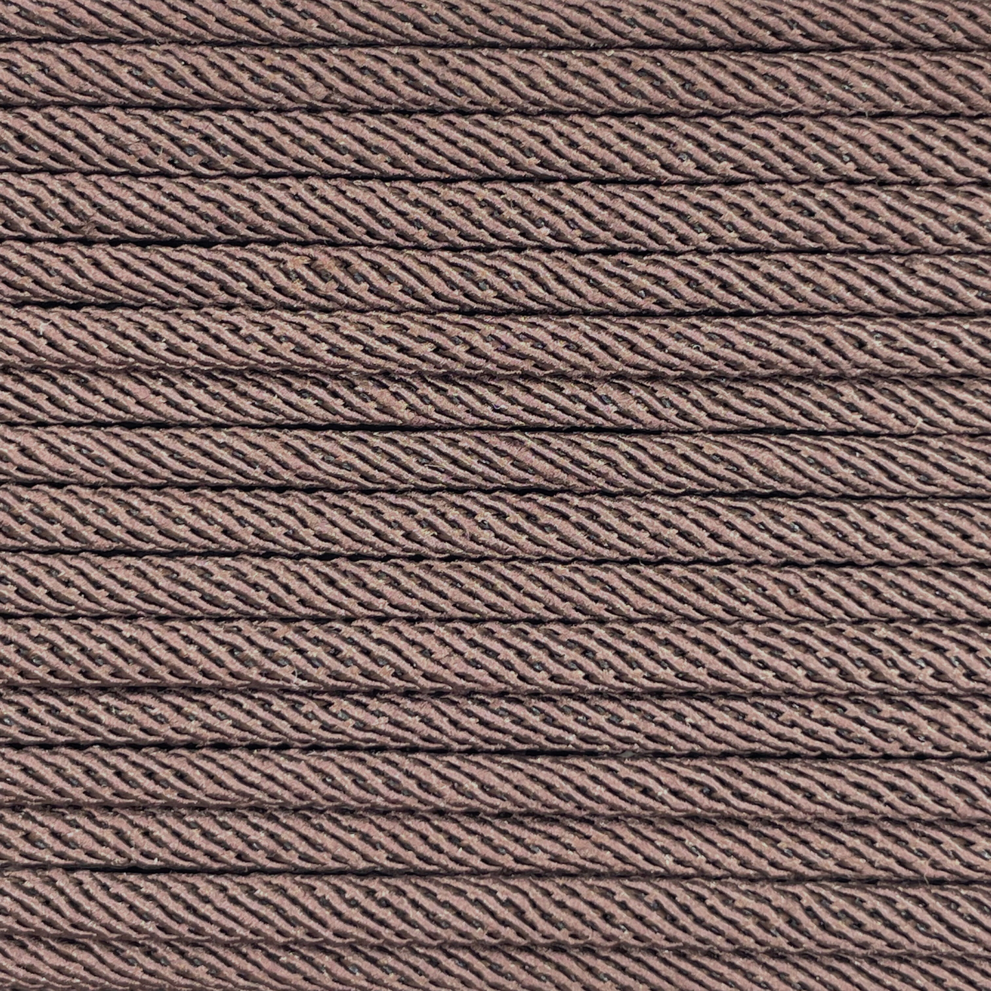 Close-up image of Coffee 5mm Milan Rope, showcasing the vibrant colour and texture of the material.