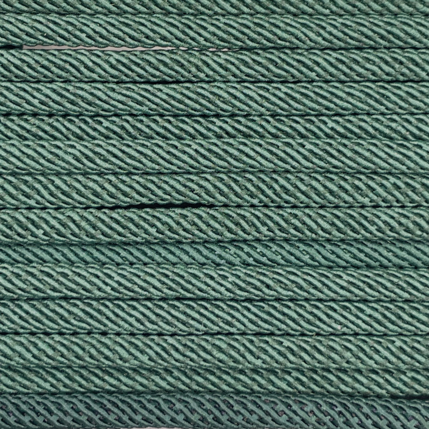 Close-up image of Forrest Green 5mm Milan Rope, showcasing the vibrant colour and texture of the material.