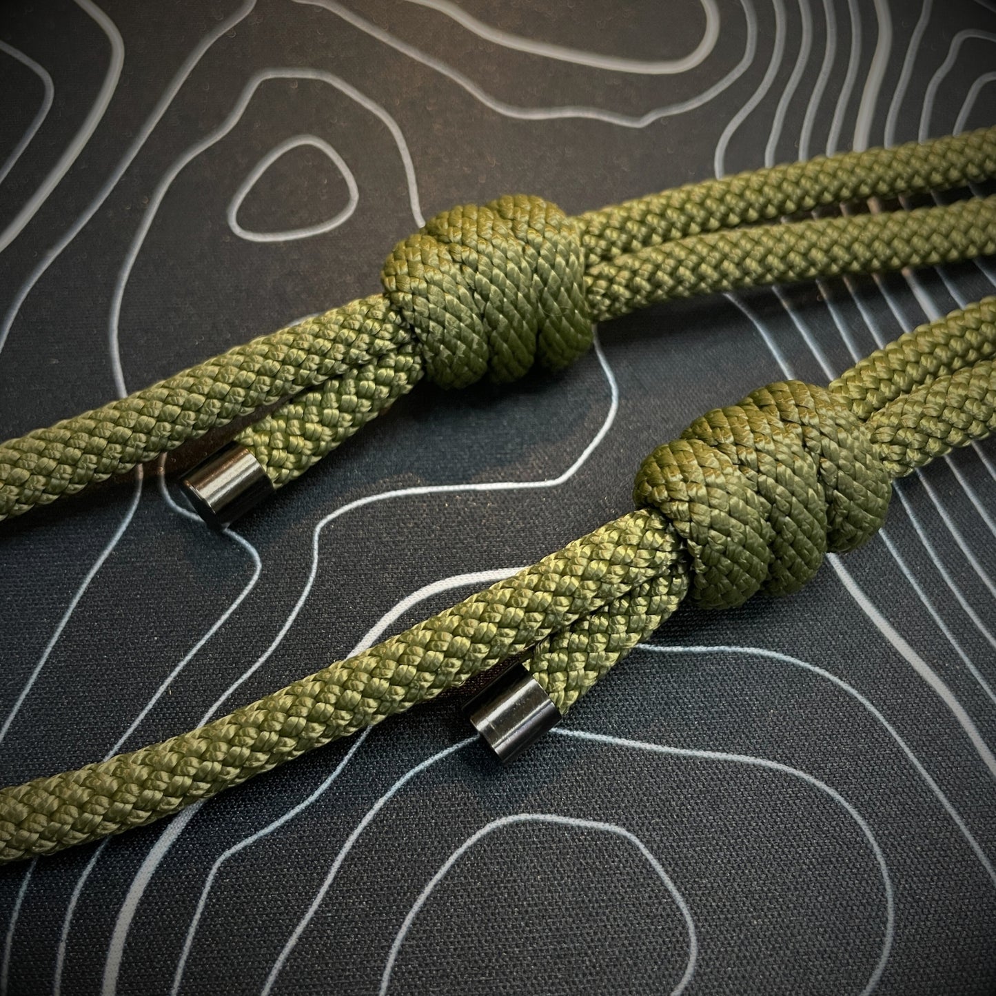 Knotted Adjustable Cross Body Sling with Black Fittings