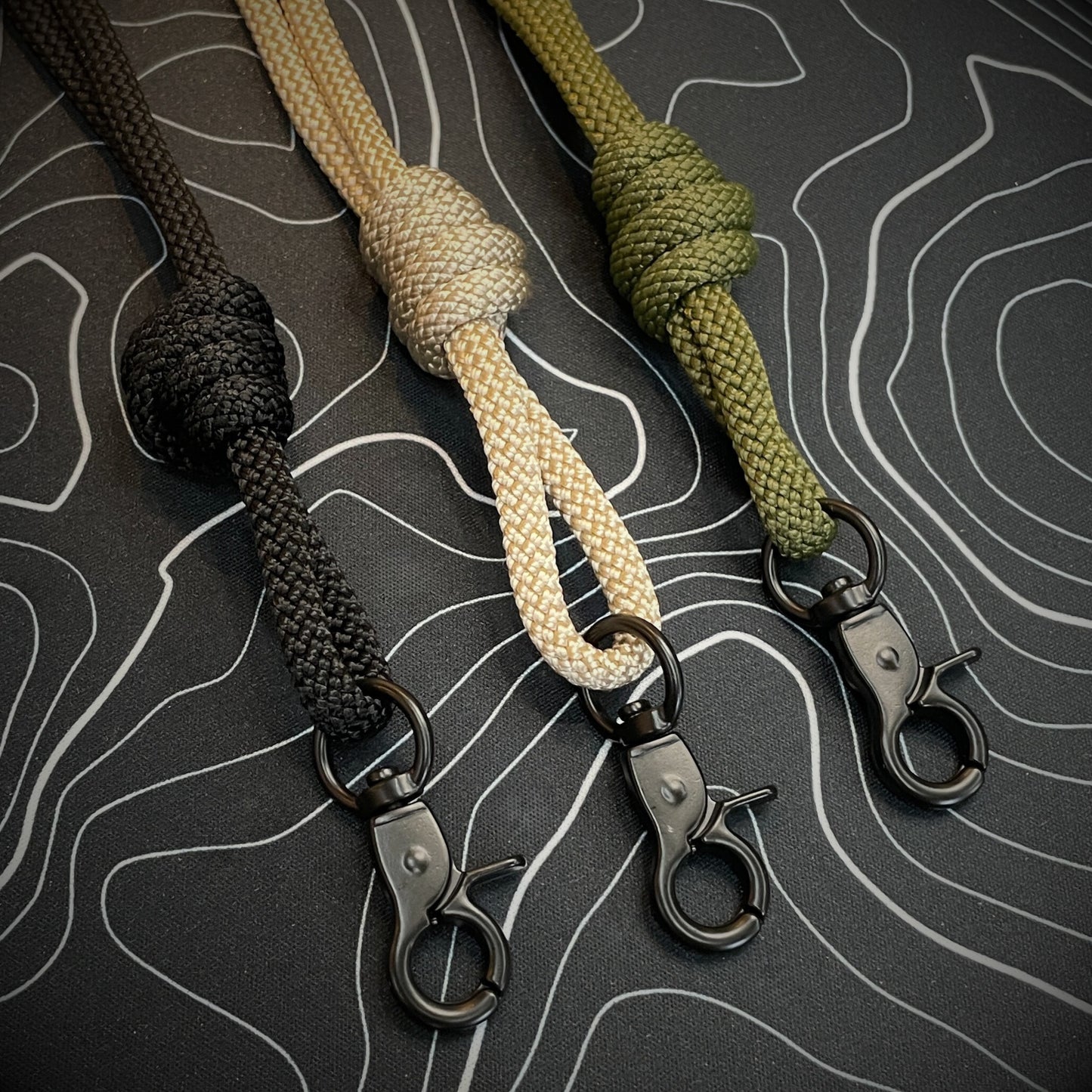 Knotted Adjustable Cross Body Sling with Black Fittings