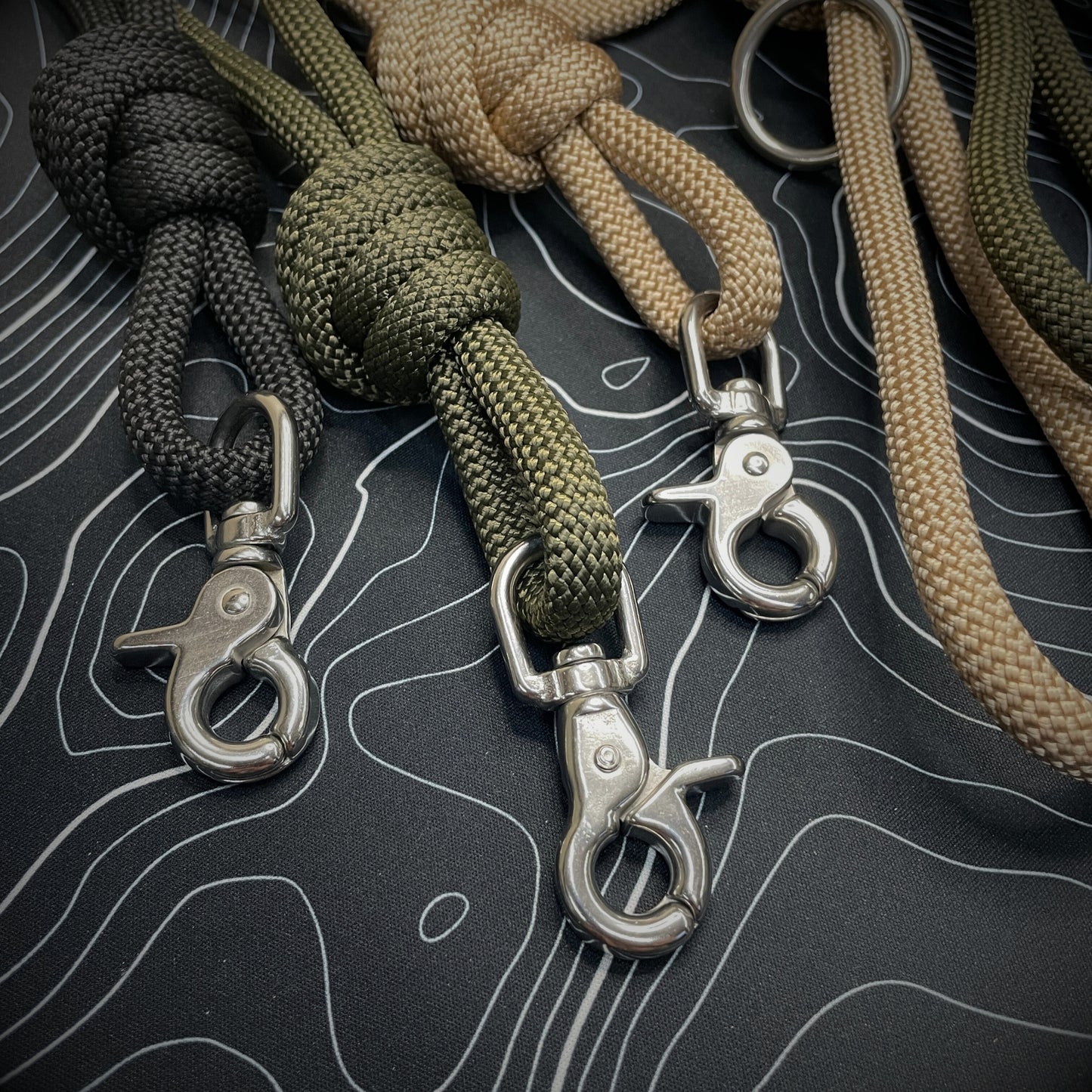 Knotted Dog Lead with Stainless Steel Lobster Clasp