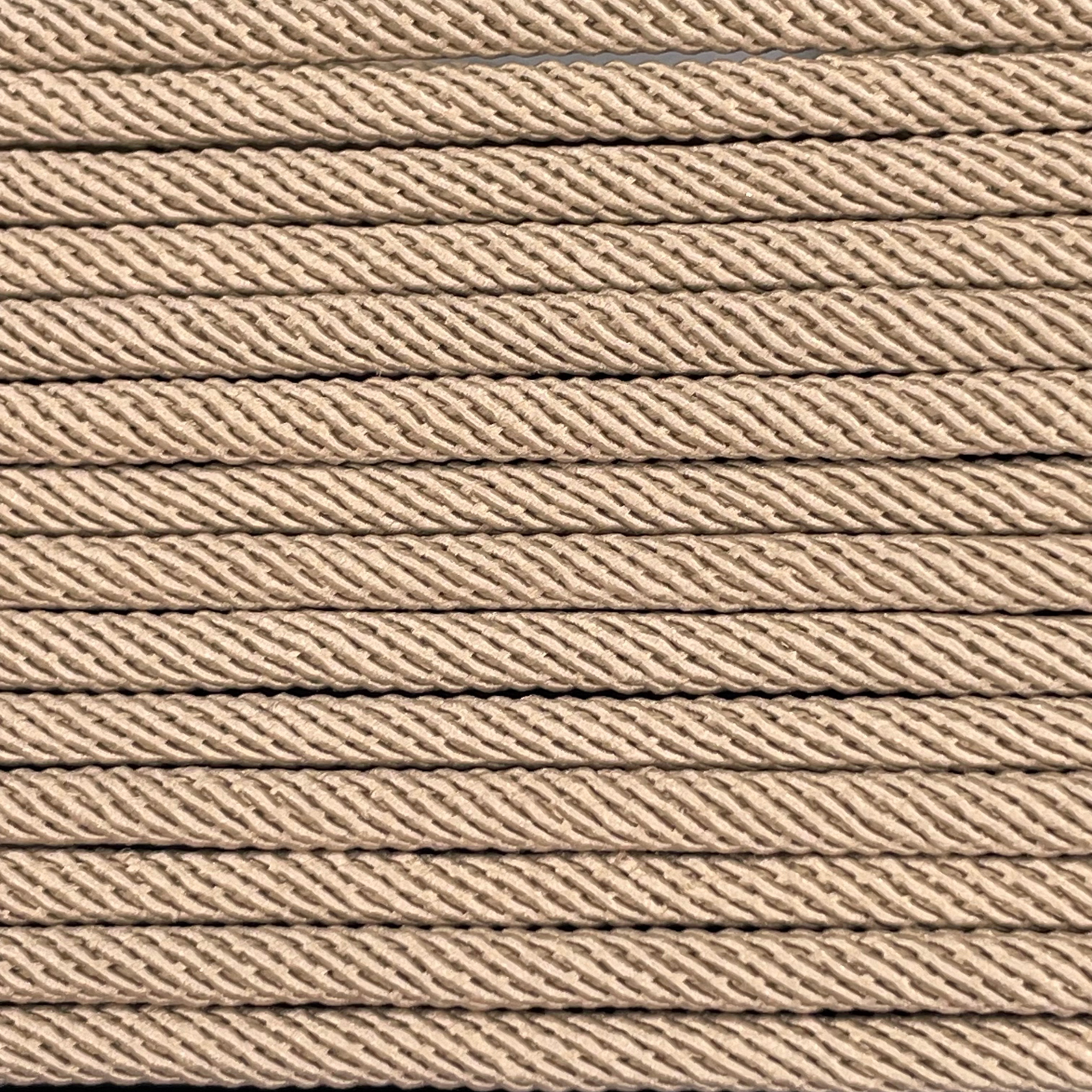 Close-up image of Tan 5mm Milan Rope, showcasing the vibrant colour and texture of the material.