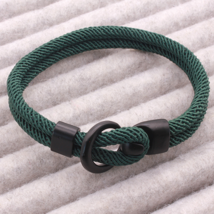 Minimalist Rope Bracelet with Round Clasp