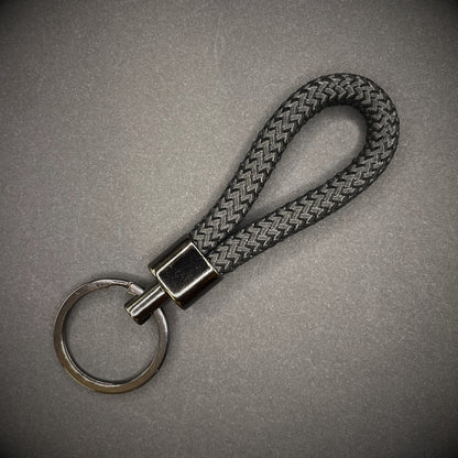 8mm Rope Swivel Keychain with Black Nickel Fittings