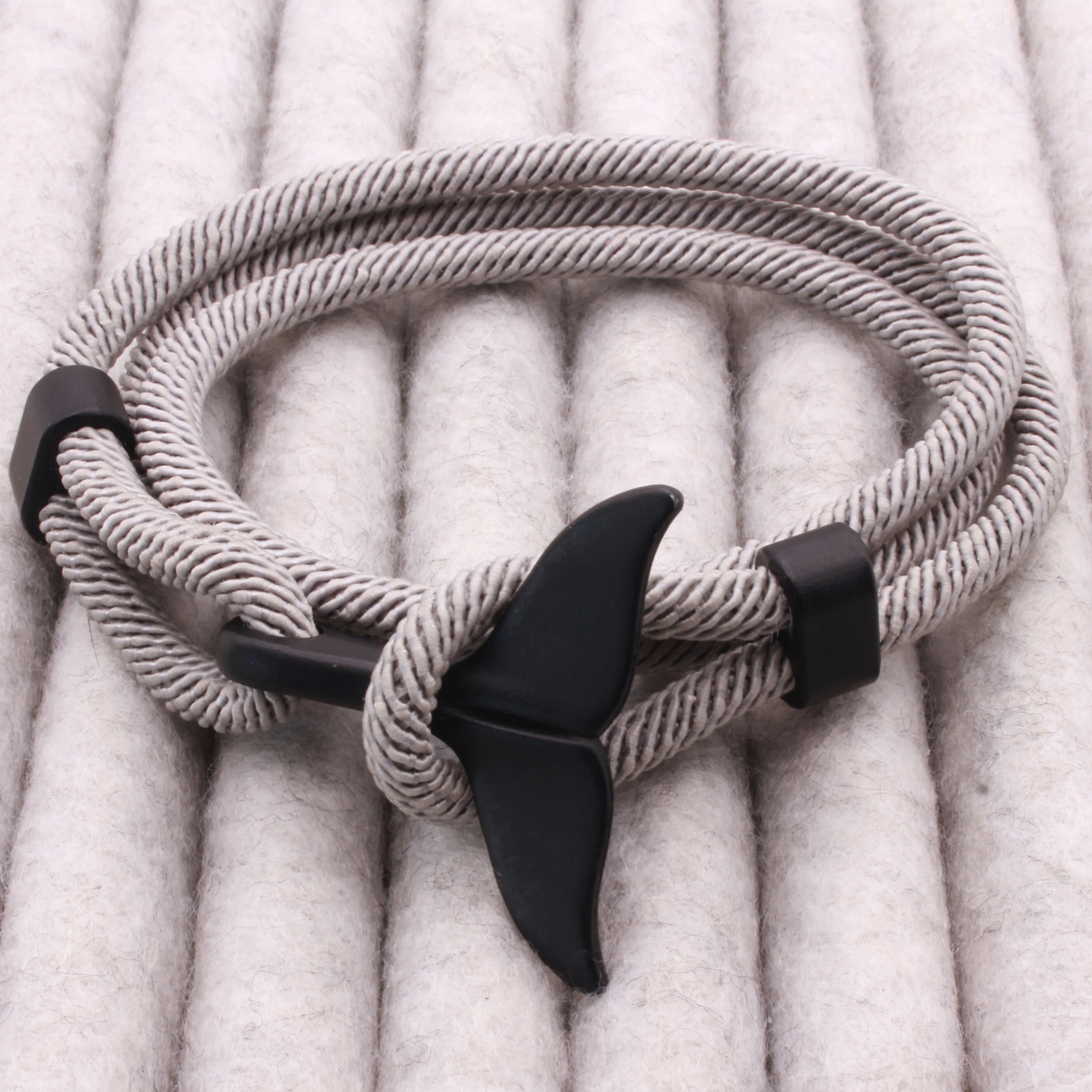 Adjustable Rope Bracelet with Whale Tail Clasp