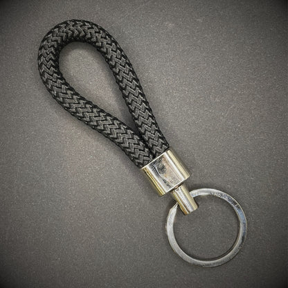 8mm Rope Swivel Keychain with Silver Fittings