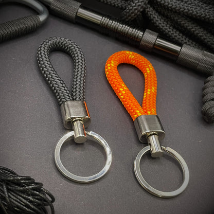 8mm Rope Swivel Keychain with Silver Fittings