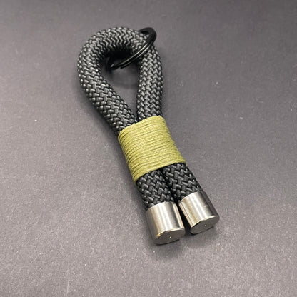 10mm Rope Keychain with Waxed Cotton Wrap