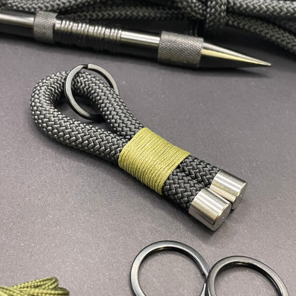 10mm Rope Keychain with Waxed Cotton Wrap