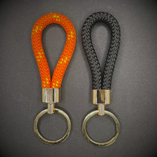 8mm Rope Swivel Keychain with Gold Fittings