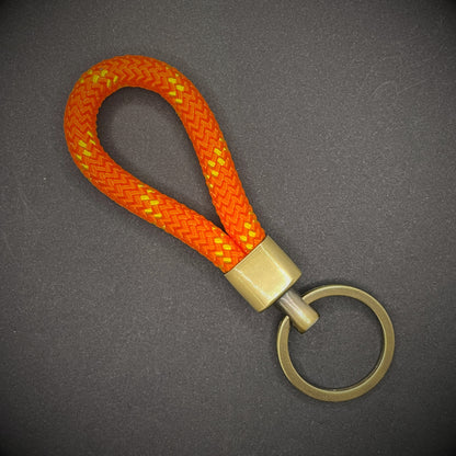 8mm Rope Swivel Keychain with Antique Brass Fittings