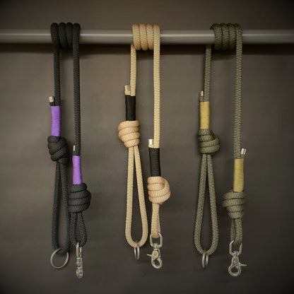 Knotted Dog Lead with Stainless Steel Lobster Clasp and 275 Wrap