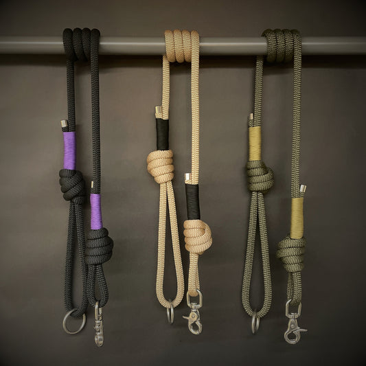 Knotted Dog Lead with Stainless Steel Lobster Clasp and 275 Wrap