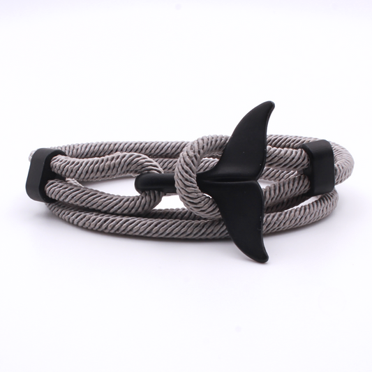 Adjustable Rope Bracelet with Whale Tail Clasp