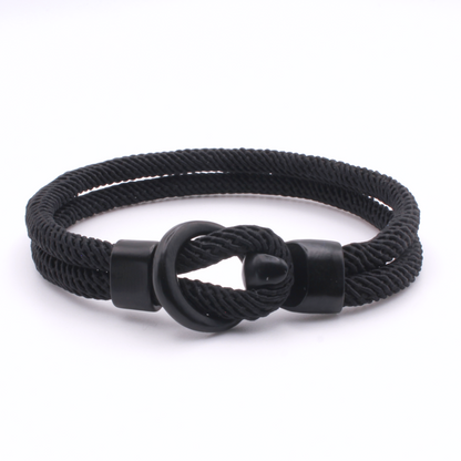 Minimalist Rope Bracelet with Round Clasp