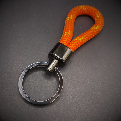 8mm Rope Swivel Keychain with Black Nickel Fittings