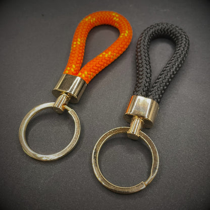 8mm Rope Swivel Keychain with Gold Fittings