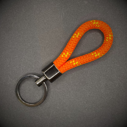 8mm Rope Swivel Keychain with Black Nickel Fittings