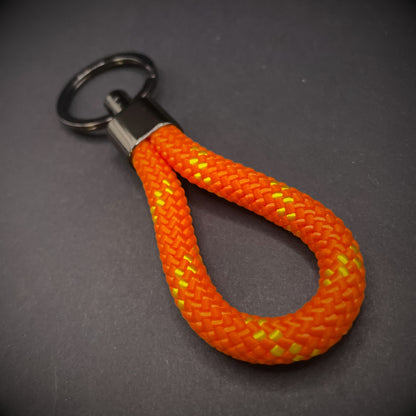 8mm Rope Swivel Keychain with Black Nickel Fittings