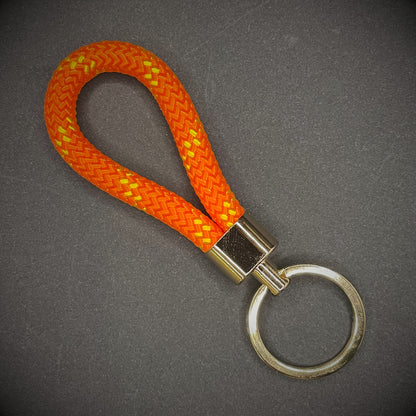 8mm Rope Swivel Keychain with Gold Fittings