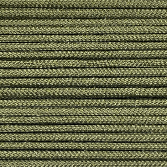 Close-up image of Army Green 275 Paracord, showcasing the vibrant colour and texture of the material.