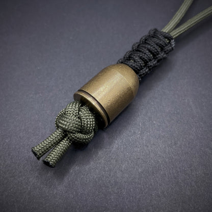 550 Paracord Knife Lanyard with Heavy Bullet EDC Bead | Style 10