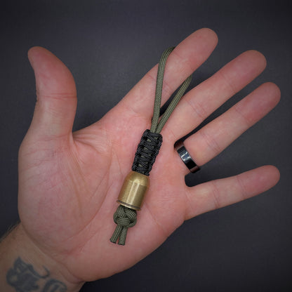 550 Paracord Knife Lanyard with Heavy Bullet EDC Bead | Style 10