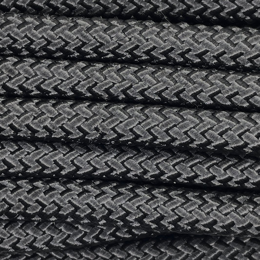 Close-up image of Black 8mm PPM Rope, showcasing the vibrant colour and texture of the material.