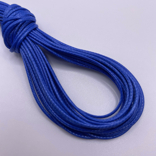 Close-up image of 1mm Waxed Cotton Cord, showcasing the vibrant colour and texture of the material.
