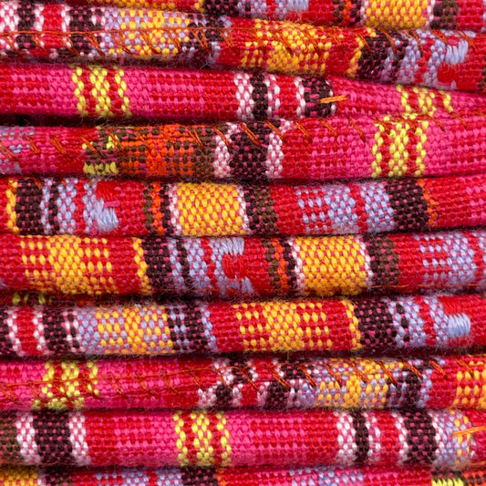 Close-up image of 6mm Boho Rope, showcasing the vibrant colour and texture of the material.
