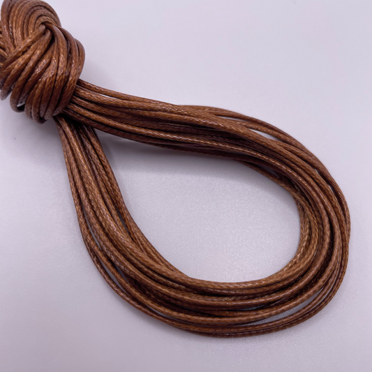 Close-up image of 1mm Waxed Cotton Cord, showcasing the vibrant colour and texture of the material.