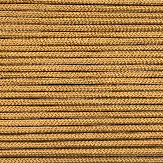 Close-up image of Brown 275 Paracord, showcasing the vibrant colour and texture of the material.