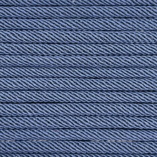 Close-up image of Dark Blue 5mm Milan Rope, showcasing the vibrant colour and texture of the material.