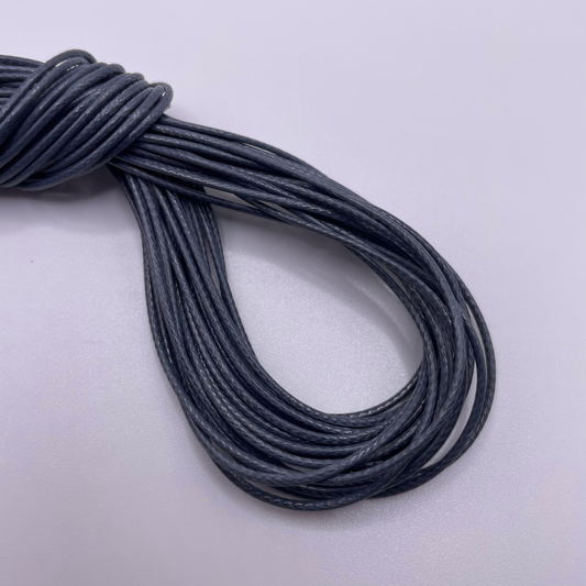 Close-up image of 1mm Waxed Cotton Cord, showcasing the vibrant colour and texture of the material.