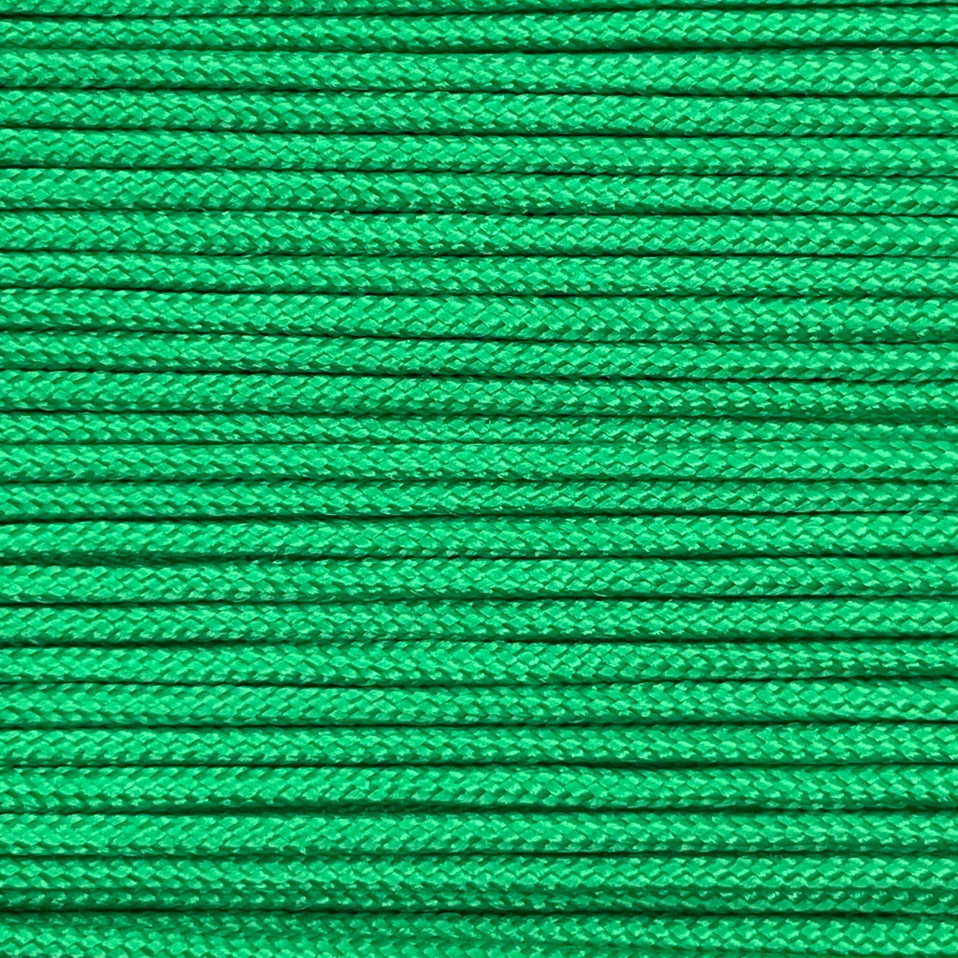 Close-up image of Green 275 Paracord, showcasing the vibrant colour and texture of the material.