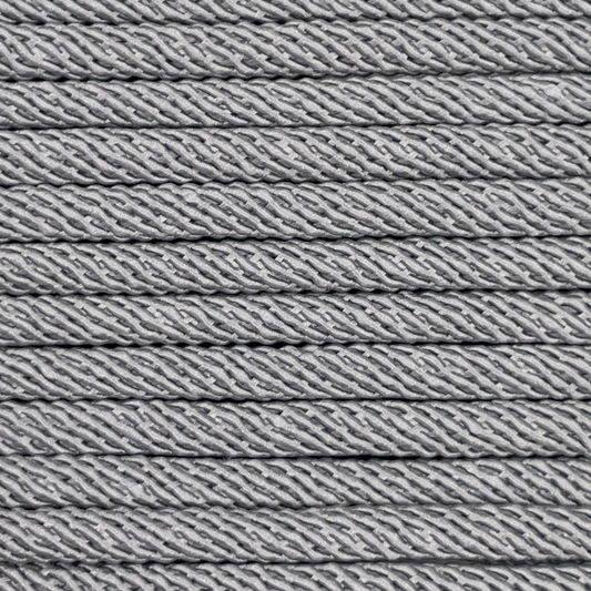 Close-up image of Grey 5mm Milan Rope, showcasing the vibrant colour and texture of the material.