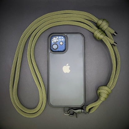 Knotted Adjustable Cross Body Sling with Black Fittings
