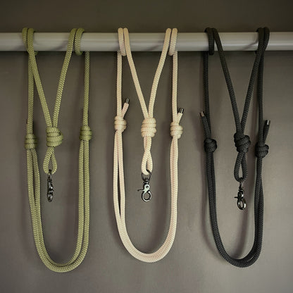 Knotted Adjustable Cross Body Sling with Black Fittings