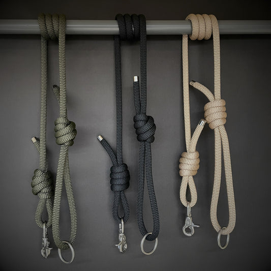 Knotted Dog Lead with Stainless Steel Lobster Clasp