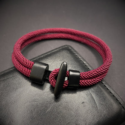 Minimalist Rope Bracelet with Bar Clasp